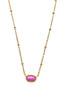 Elisa Mini Necklace - Gold Fuchsia Magnesite | Kendra Scott