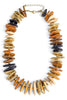 Make It Known Brown Multi Flat Bead Necklace