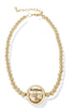 Standing Still Gold Ball Bead Necklace
