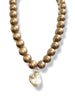 Good to Know Bronze Wood and Baroque Pearl Necklace