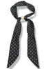 Next Move Black Polka Dot Scarf Necklace