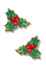 Taylor Shaye Holly Berry Beaded Stud Earrings