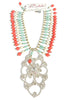 Made In The Deep South 1950s Dress Applique 1940s Peking Glass Miriam Haskell Necklace