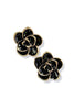 Aspen Black Flower Stud Earrings