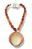 Made In The Deep South 1960s Shell Purse 1960s Carnelian Bead Necklace