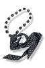 Know It All Polka Dot and Pearl Tie Scarf Necklace