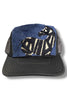 Kilim Trucker Hat -Black w/ Blue Zebra