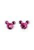 Never Stop Dreaming Dark Pink Mouse Stud Earrings