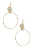 Moment Of Truth Gold and Crystal Dangle Earrings