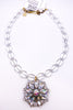 1950s Brooch Crystal Bead Necklace | Made In The Deep South