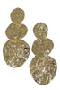 Take a Guess Gold Hammered Dangle Earrings