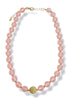 Keeping Secrets Pink Pave and Acrylic Bead Necklace