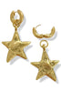 In It Together Gold Hammered Star Dangle Earrings