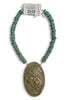 Made in the Deep South 1970s Tiffany Studio Of London Buckle 1960s Turquoise Beads Necklace