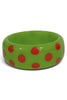 Perfecting Timing Lime Polka Dot Bracelet