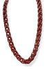 Leave Me Now Burgundy Color Coated Chain Necklace