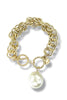 In Your Head Pearl Charm Chain Bracelet