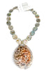 Made In The Deep South 1960s Cowrie Shell 1960s Abalone Bead Necklace
