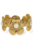 Next To You Gold Flower Pearl Cuff Bracelet