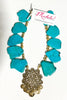Made In The Deep South 1960s Pendant 1960s Turquoise Beads Necklace
