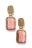 Comes Arounds Pink Stone Drop Earrings