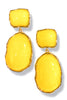 Talking To You Yellow Geometric Drop Earrings