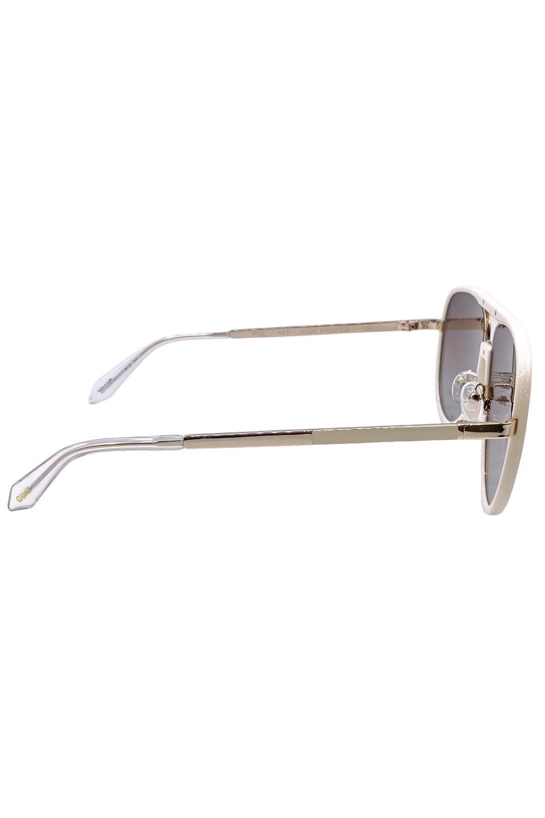 High Profile Sunglasses - White/Brown | Quay - FINAL SALE display picture 1