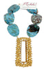 Made In The Deep South 1800s Sash Buckle 1960s Jasper Bead Necklace