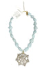 Made In The Deep South 1950s Brooch Ceramic Blue Bead Necklace