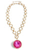 Becca Fuchsia Gold Statement Necklace