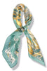 Riley Turquoise Floral Square Scarf