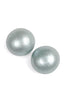 Charming Teal Pearlescent Wood Earrings