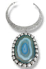 Made in the Deep South Agate Pendant 1970s New Old Stock Necklace