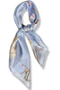 Naomi Light Blue Horse Square Scarf