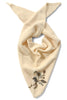 Fresh Feels Beige Beaded Triangle Scarf