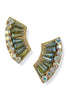 Looking Fly Glass Stone Wing Earrings
