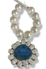 Made In The Deep South 1960s Agate & Pearl Pendant 1970s Pearl Necklace
