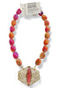 Made In The Deep South 1950s Brooch & Glass Bead Necklace