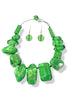Here On Out Green Statement Necklace