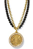Yochi One Way Black Bead and Chain Necklace