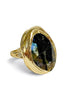 Sophia Gold and Black Semi Stone Teardrop Ring