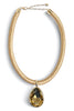 Teardrop Beige Pendant Necklace
