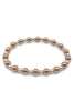 Pearl Grateful Pattern Bracelet - Pearl 4mm Gold 6mm | E Newton