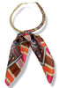 Maisey Hot Pink Multi Silk Scarf Wrapped Collar Necklace