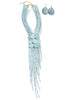 Make The Most Turquoise Fringe Statement Necklace