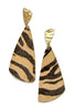 Love Freely Tiger Print Teardrop Earrings