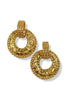 Adeline Gold Textured Door Knocker Earrings