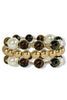 Living My Dream Tortoise and Gold Ball Bead Bracelet Set