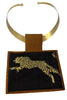 DOORBUSTER Kilim Choker Necklace Suede Black Cheetah
