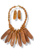 Make My Word Brown Statement Necklace